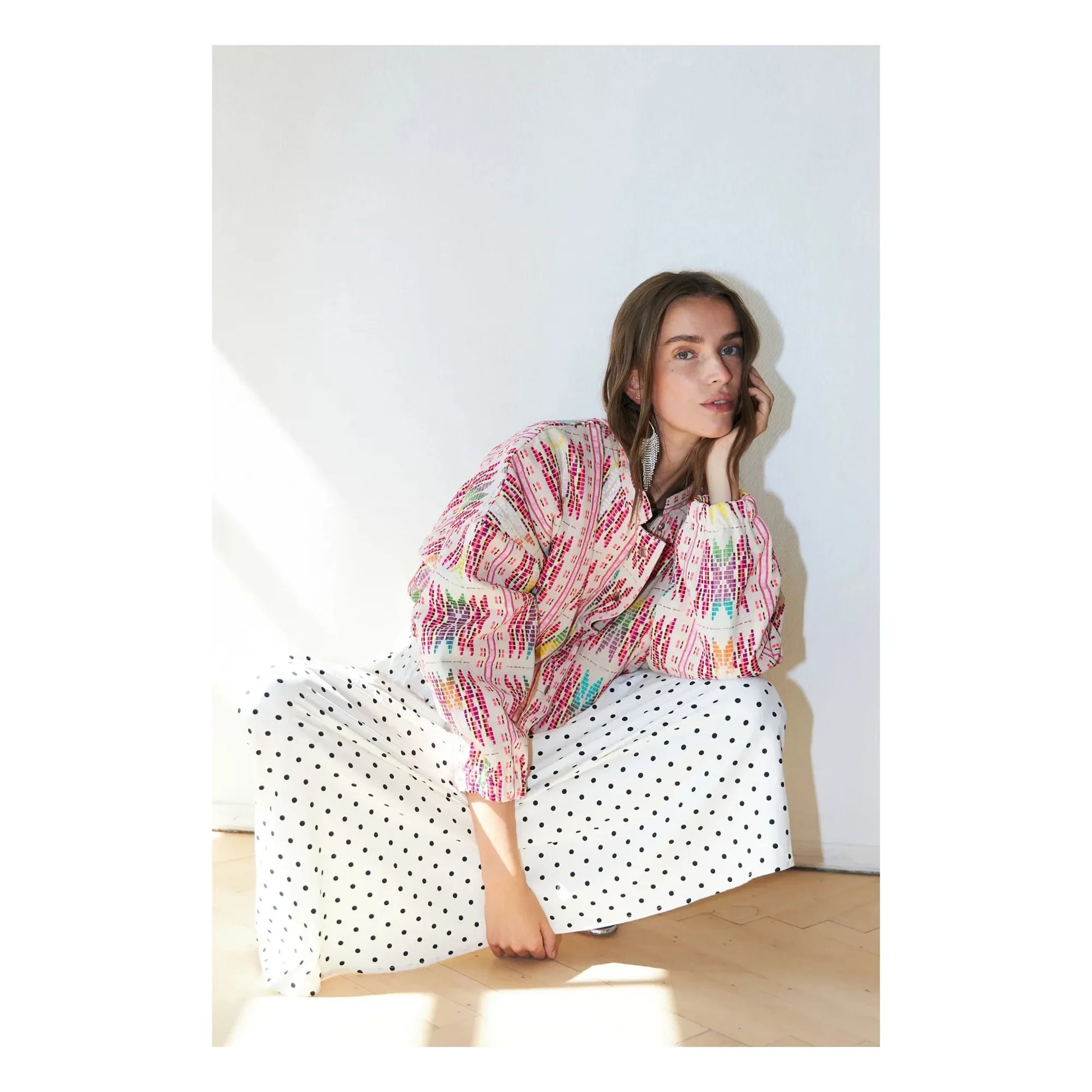 Lollys Laundry - Cotton Llama Jacket | Pink