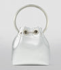Jimmy Choo Silver Micro Bon Bon Top-Handle Bag