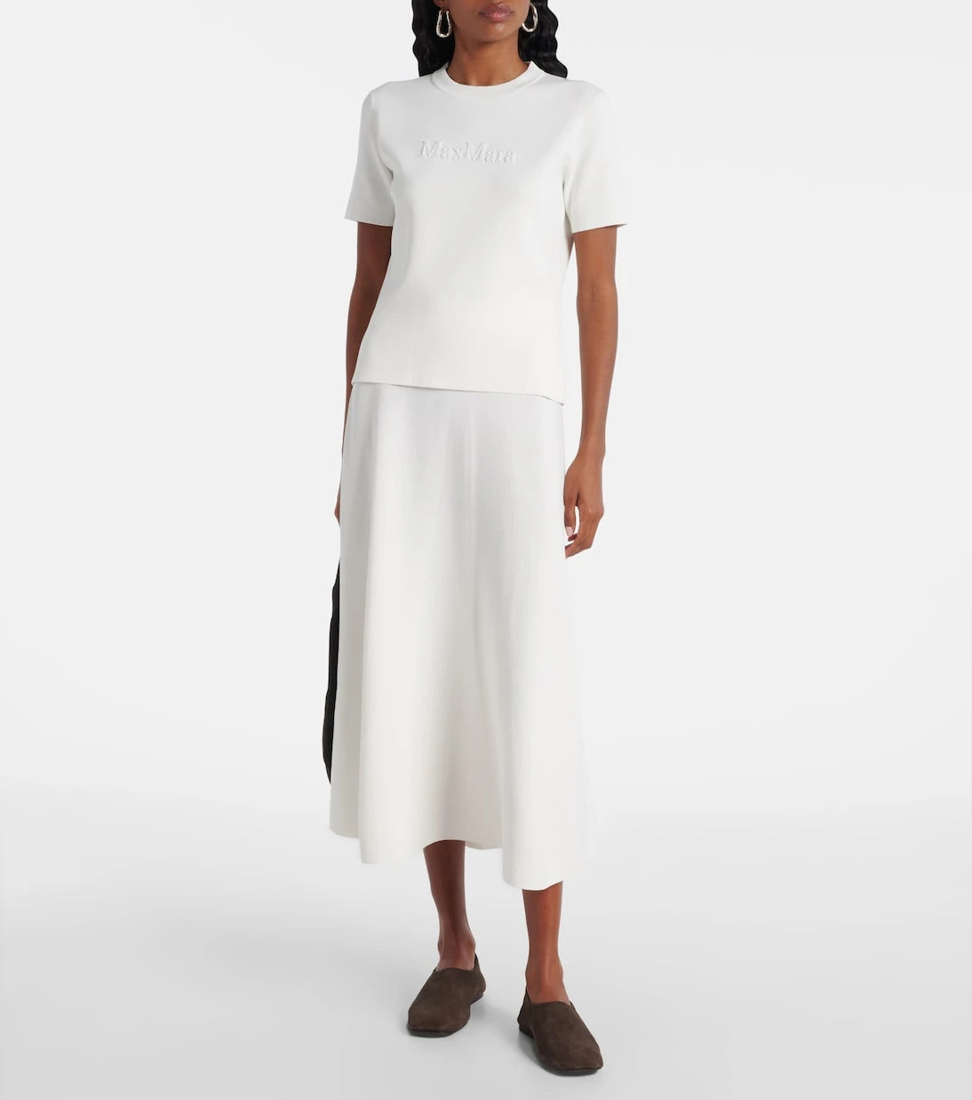 Max Mara - Adelio logo crêpe T-shirt