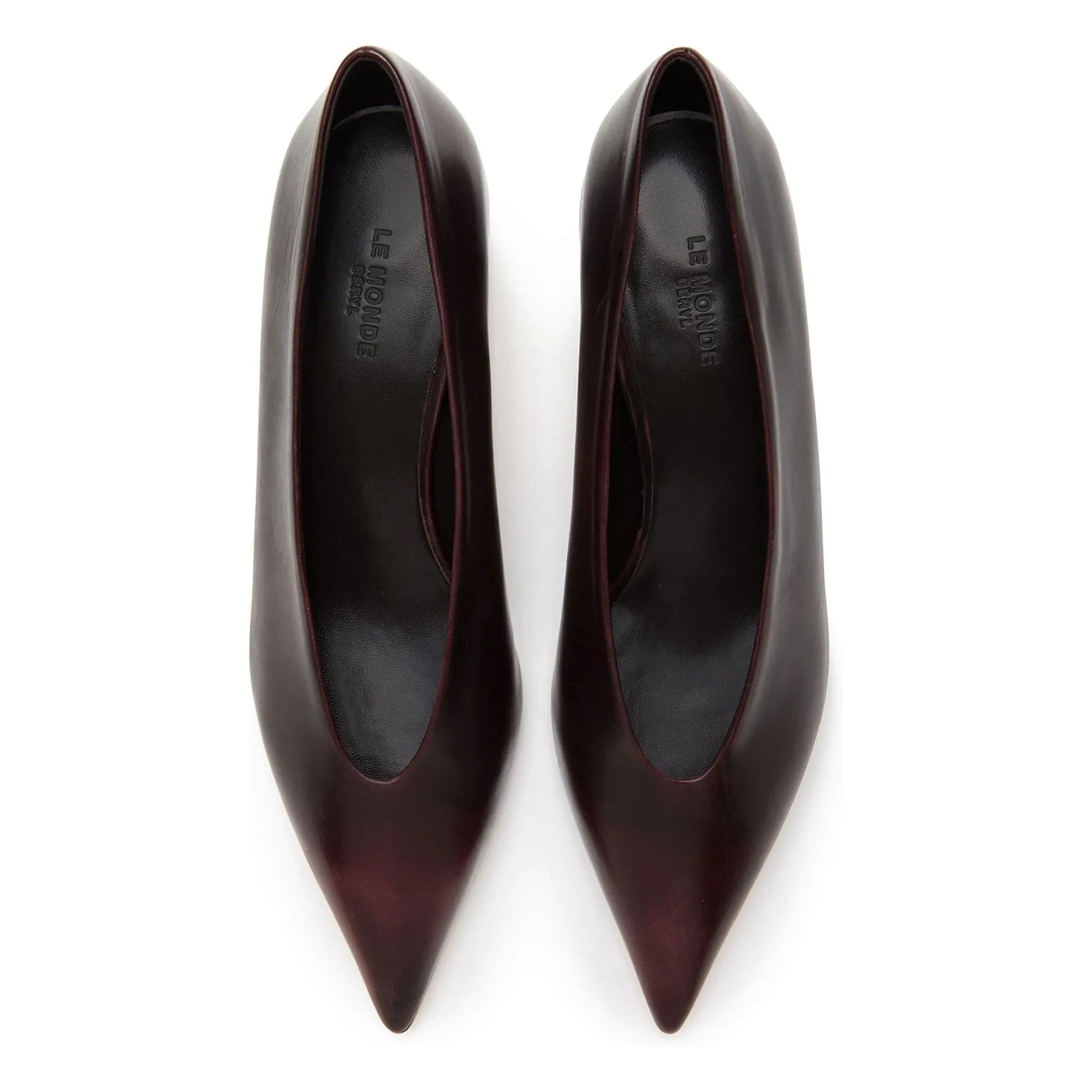 Le Monde Beryl - Kitten leather pumps | Burgundy