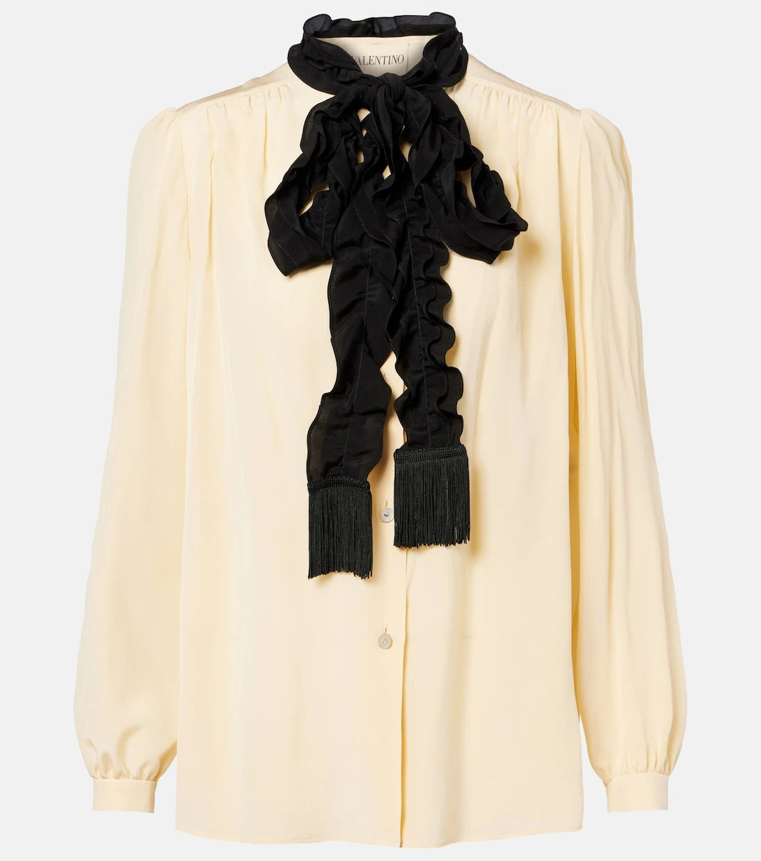 Valentino - Ruffled silk crêpe de chine blouse