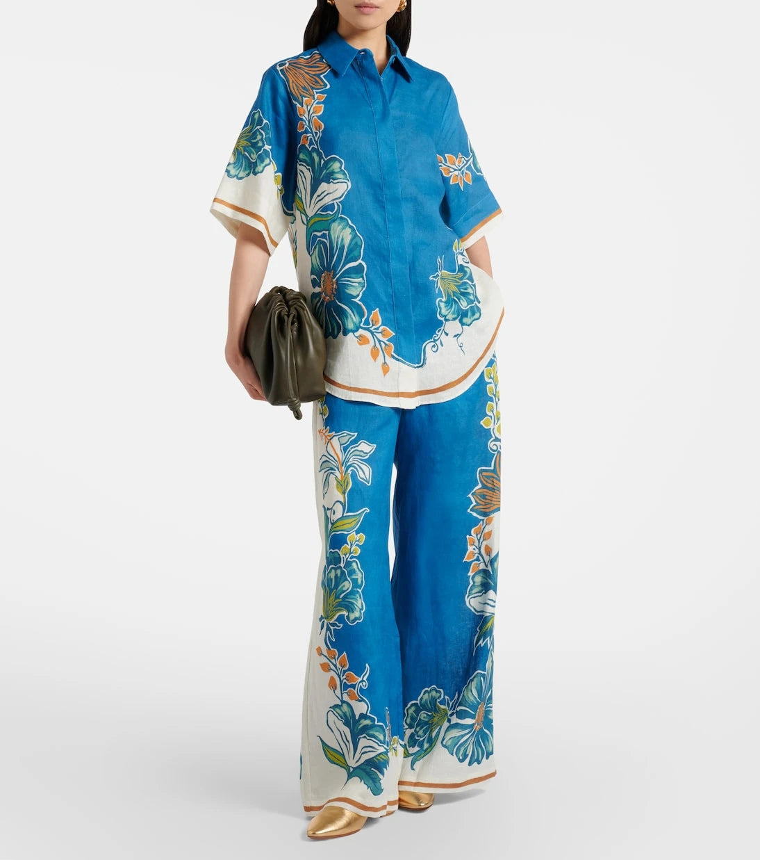 Alémais - Luda floral linen palazzo pants