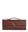Bottega Veneta Brown Mini Lambskin Andiamo Clutch Bag