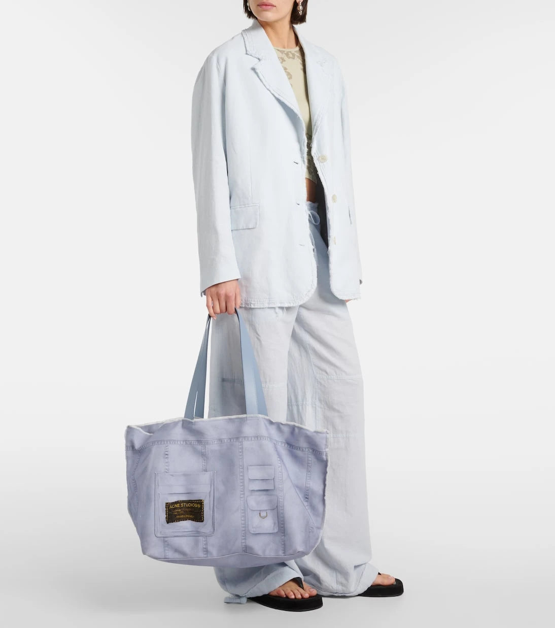 Acne Studios - Midsummer Large cotton canvas tote bag