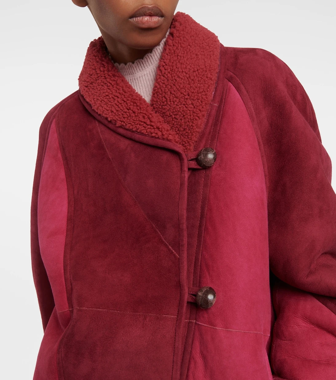 Marant Etoile - Abeni shearling-lined suede jacket