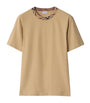 Burberry Cotton Check-Neckline T-Shirt