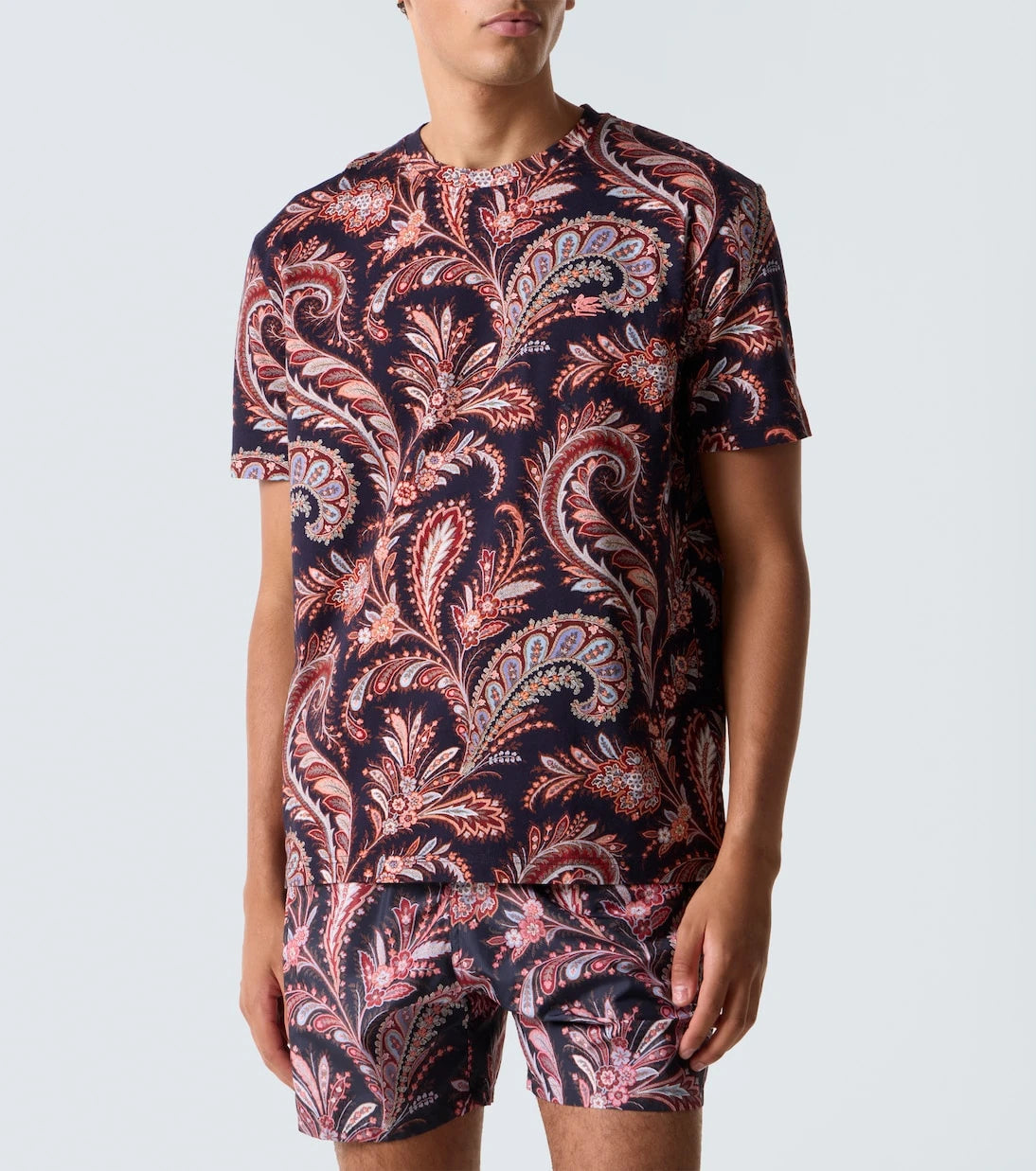 Etro - تي شيرت بيزلي من قطن الجيرسيه