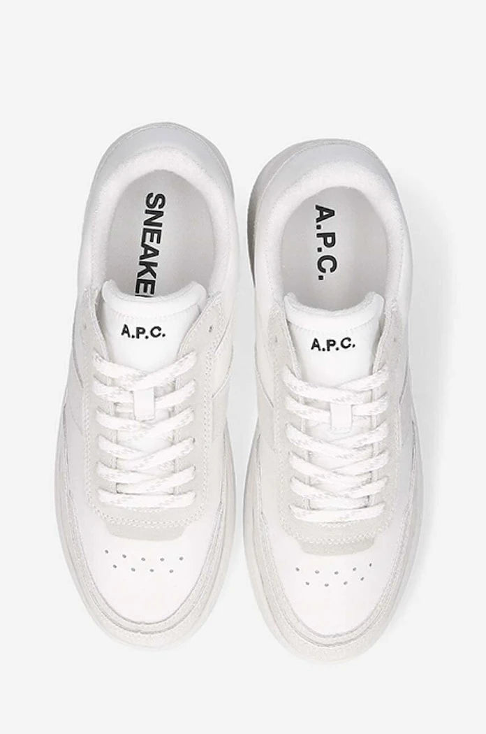 Кожени маратонки A.P.C. Plain PUAAW-M56112 WHITE