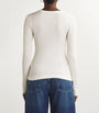 Ribbed Bina Crewneck Top PASHMINA (OFF WHITE)