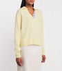 Claudie Pierlot Yellow Wool-Cashmere Polo Sweater