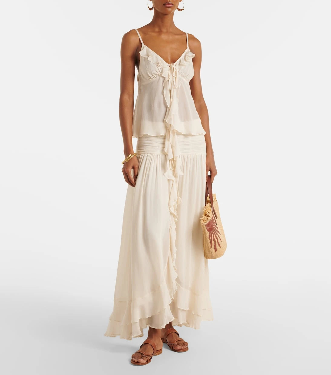 Poupette St Barth - Camille ruffled camisole