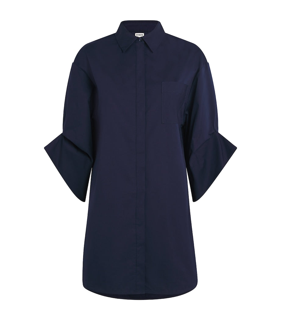 Navy Nico Mini Shirt Dress