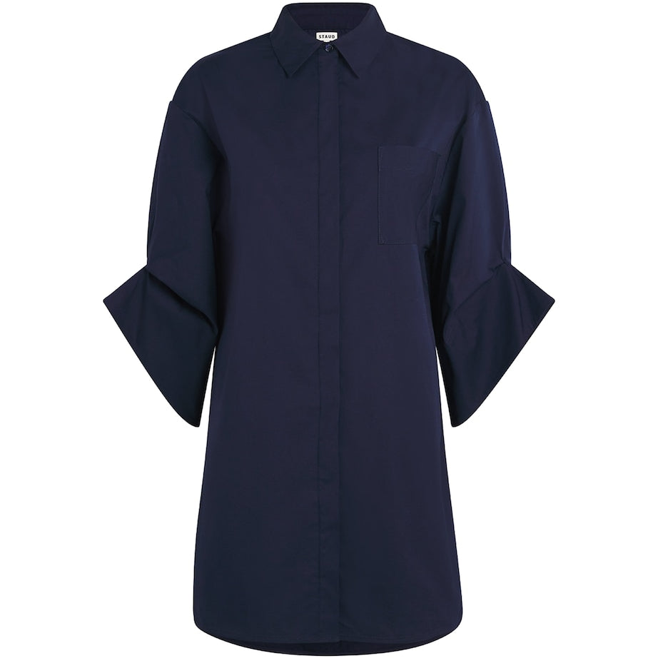 Navy Nico Mini Shirt Dress