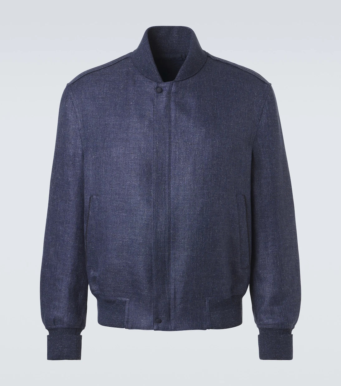 Berluti - Leather-trimmed linen, wool, and silk bomber jacket