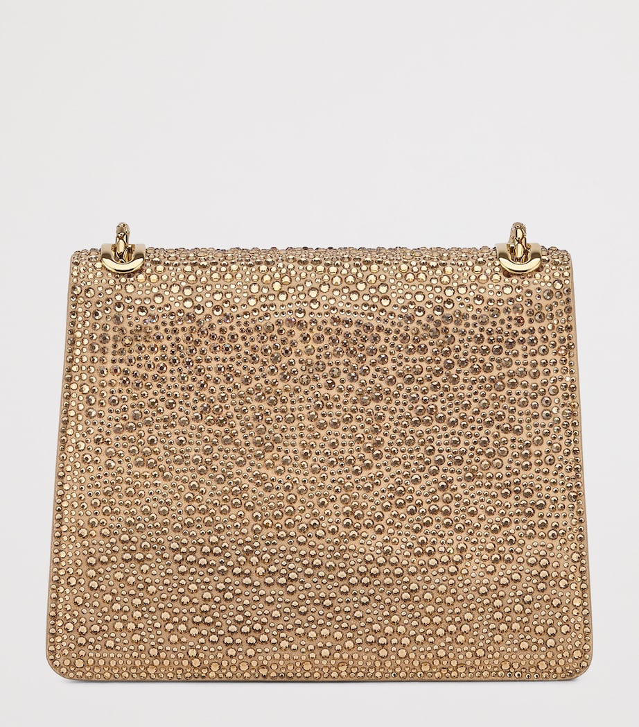 Small Crystal-Embellished Suede Serpenti Forever Day-to-Night Shoulder Bag