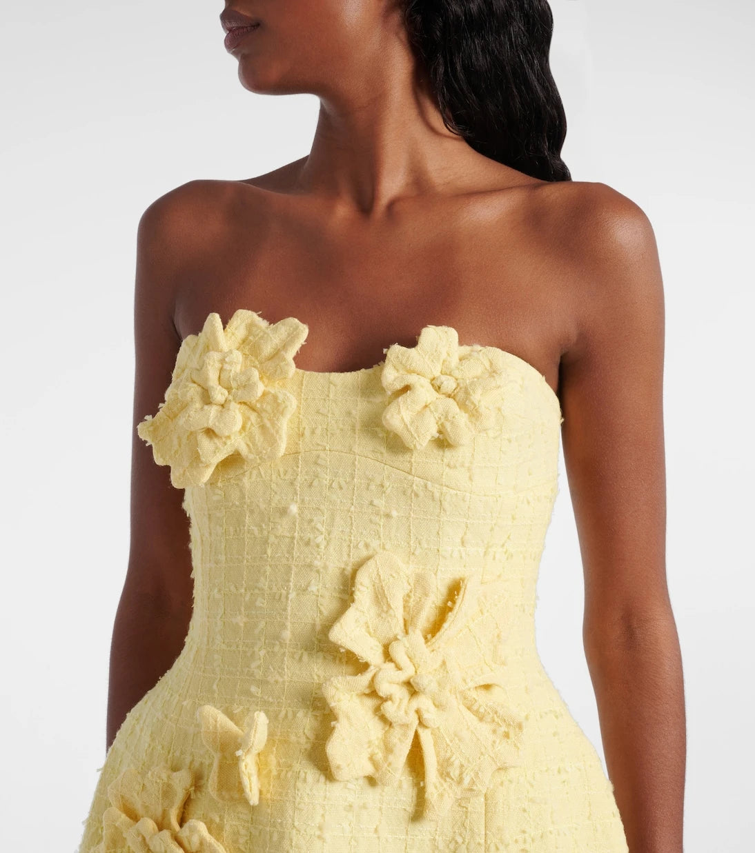 Leo Lin - Rosario tweed bustier dress