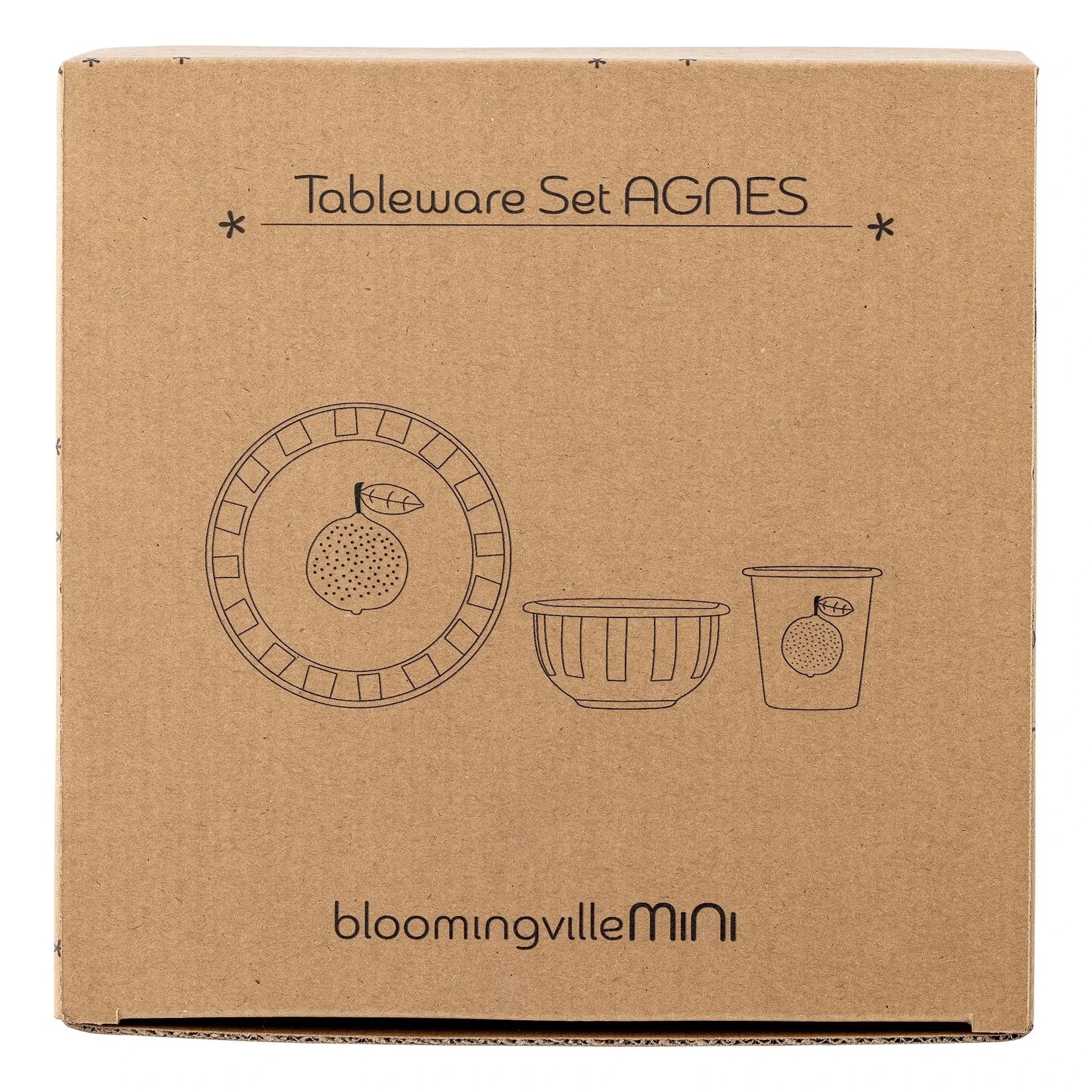 Bloomingville Mini - Agnès enamel crockery set | White