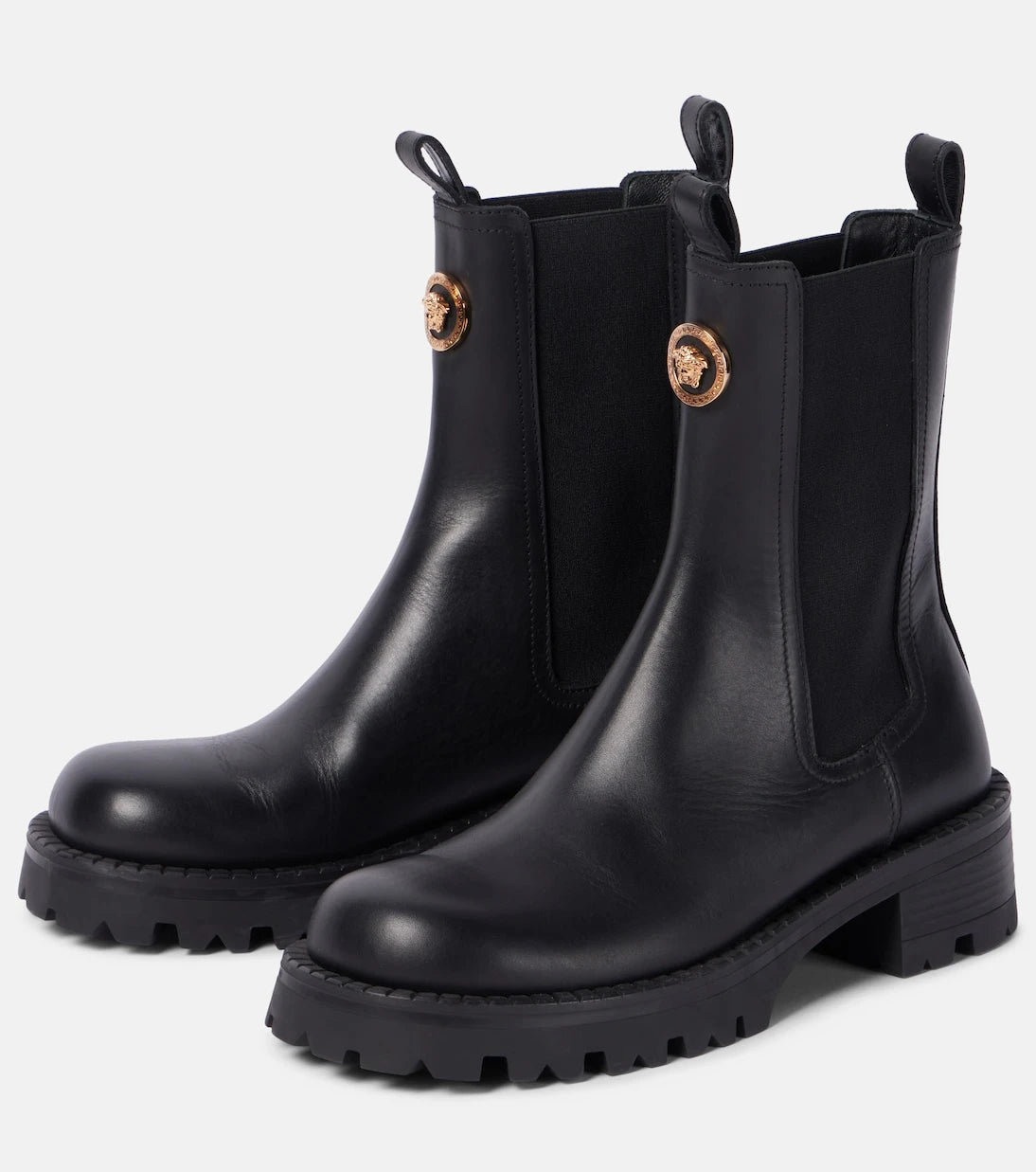 Versace - Medusa leather Chelsea boots