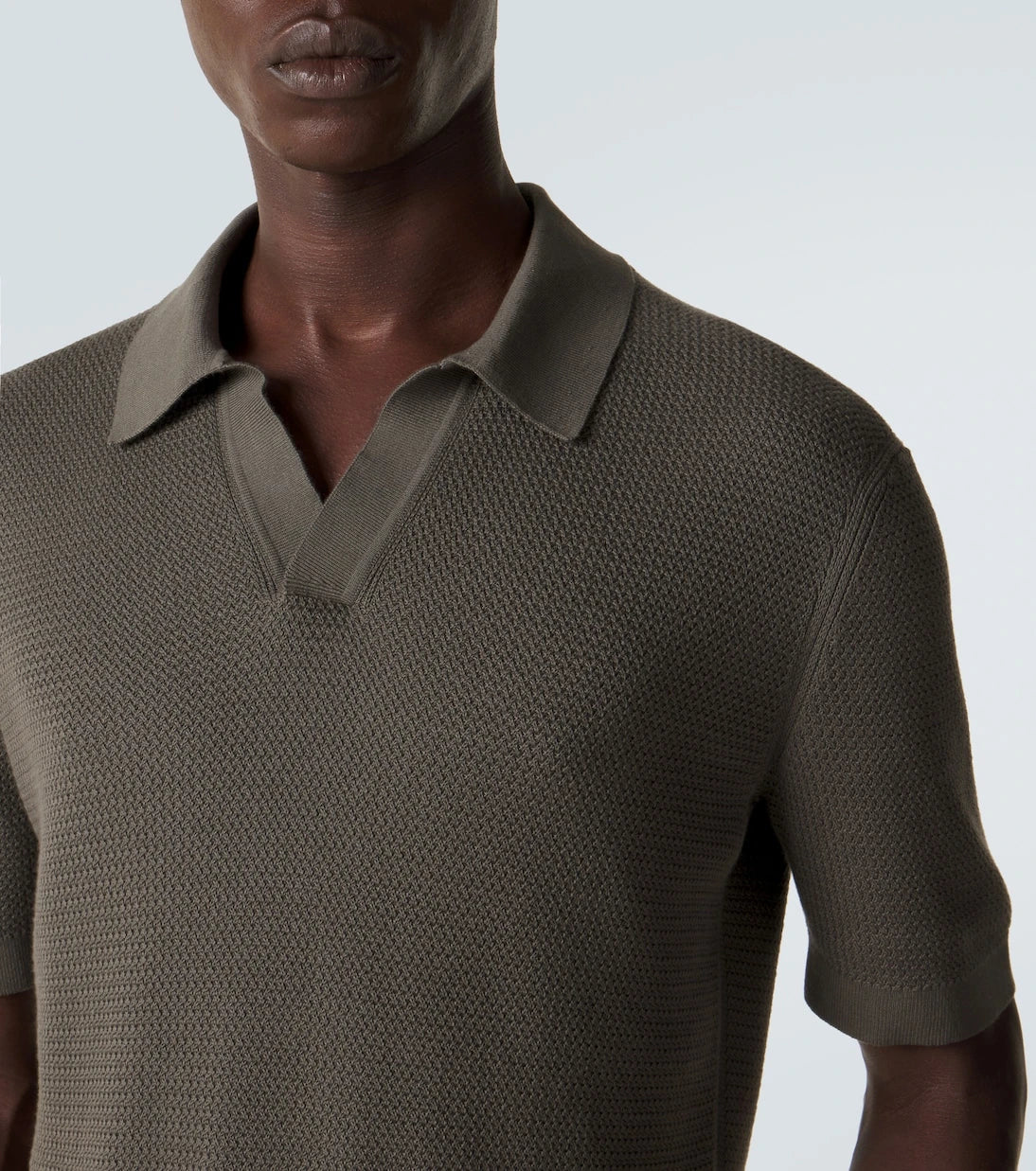 Zegna - Knitted cotton polo shirt