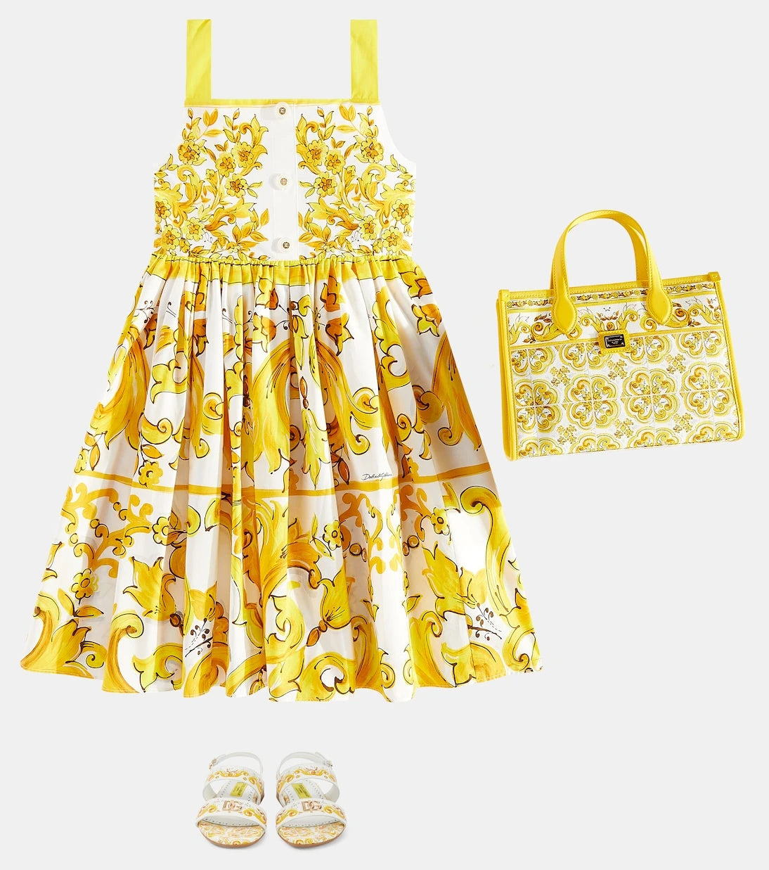 Dolce&Gabbana Kids - صنادل جلدية مطبوعة