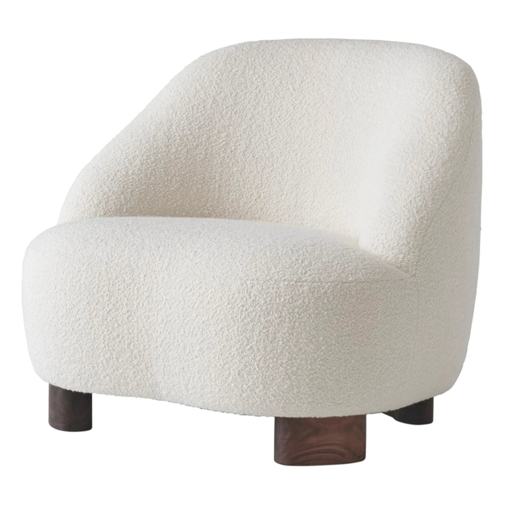 & Tradition - Margas LC1 Lounge Chair - Walnut Wood Frame | Ivory