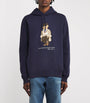 Blue Cotton-Blend Polo Bear Hoodie