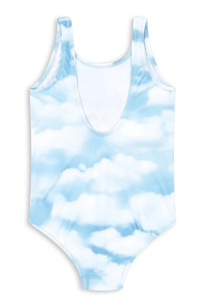 Konges Sløjd Çocuklar İçin Tam Mayo CLOUDY SWIMSUIT GRS