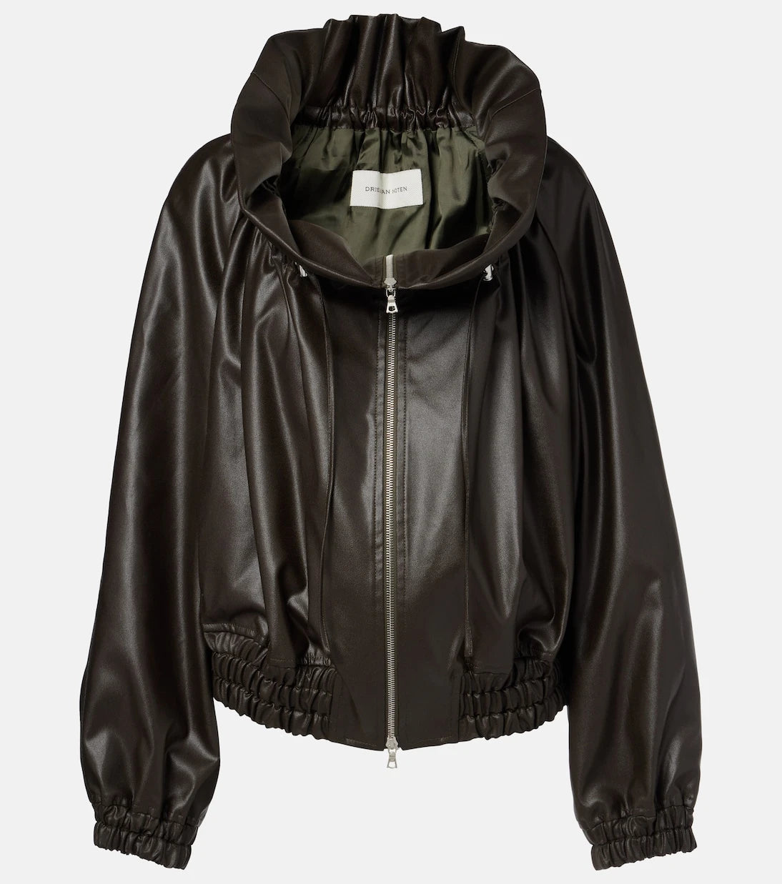 Dries Van Noten - Cocoon gathered satin blouson