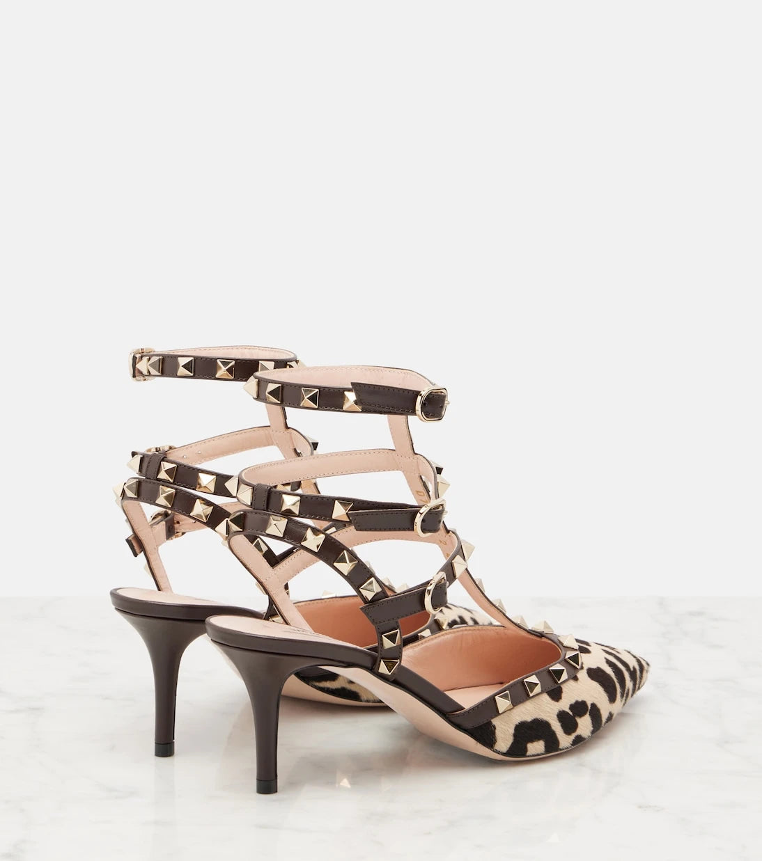 Valentino Garavani - Rockstud 65 calf hair pumps