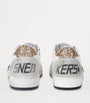 Golden Goose White Leather-Glitter Ball Star Sneakers