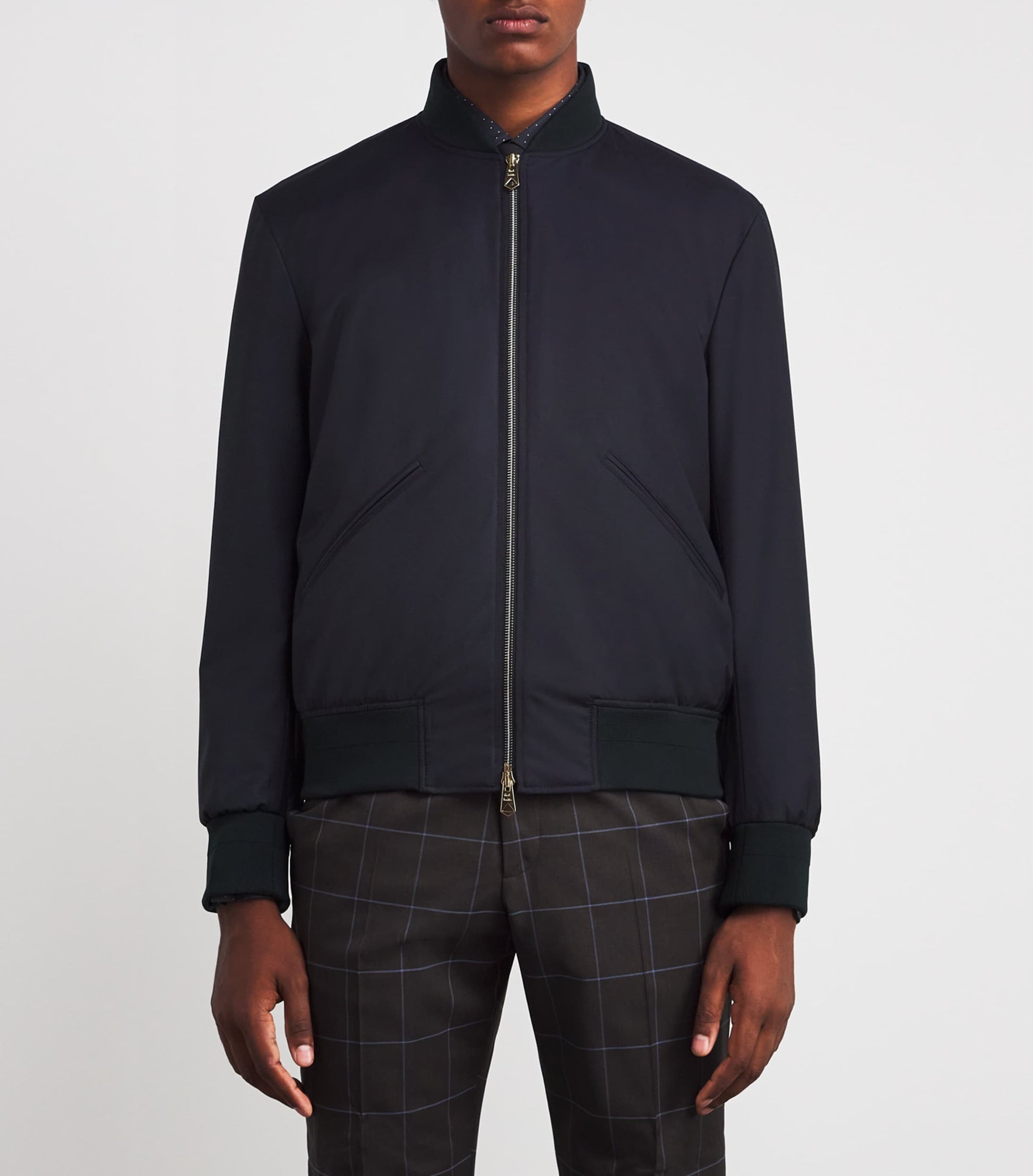 Paul Smith Navy Wool Bomber Jacket