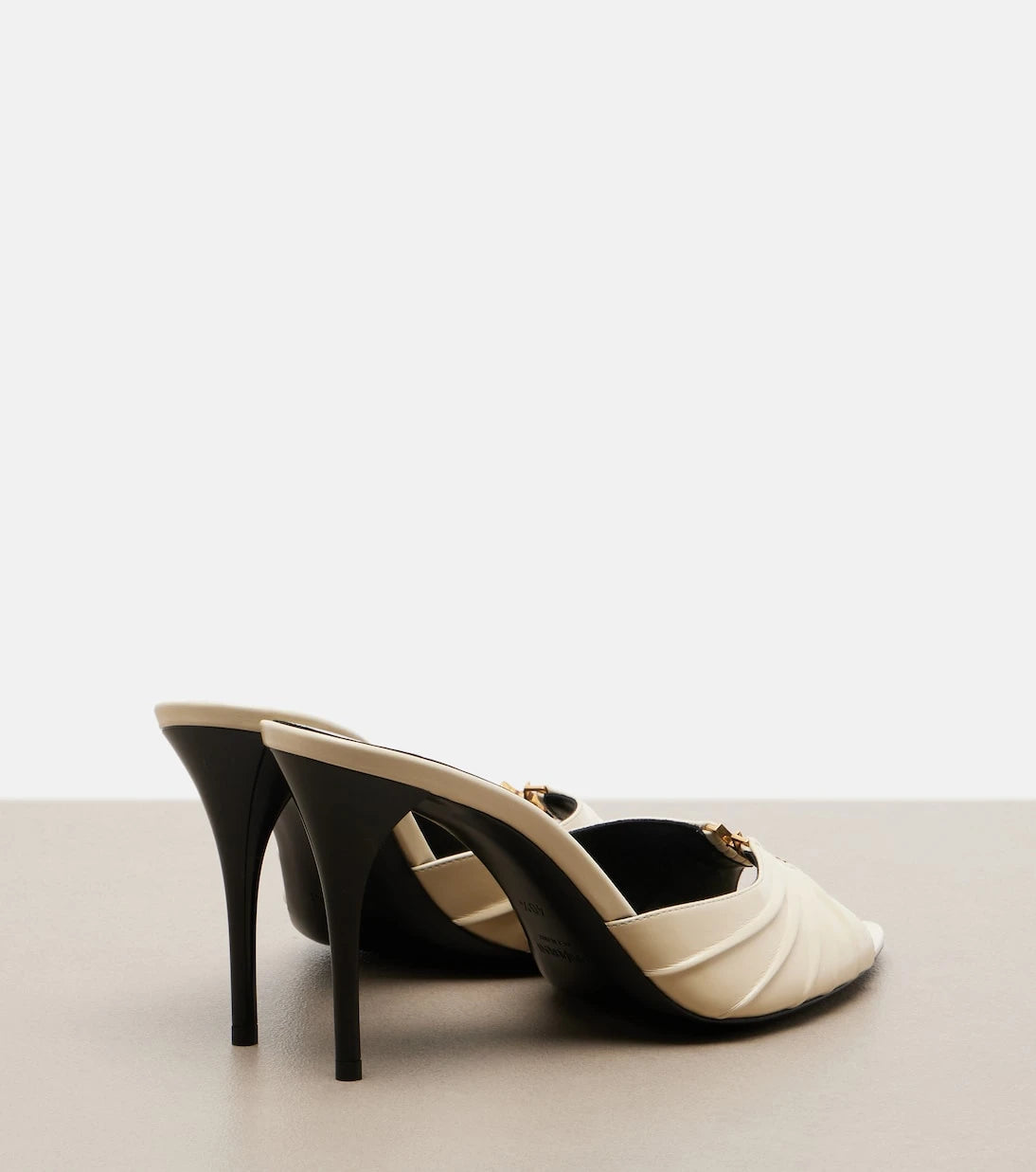 Saint Laurent - Babylone Cassandre leather mules