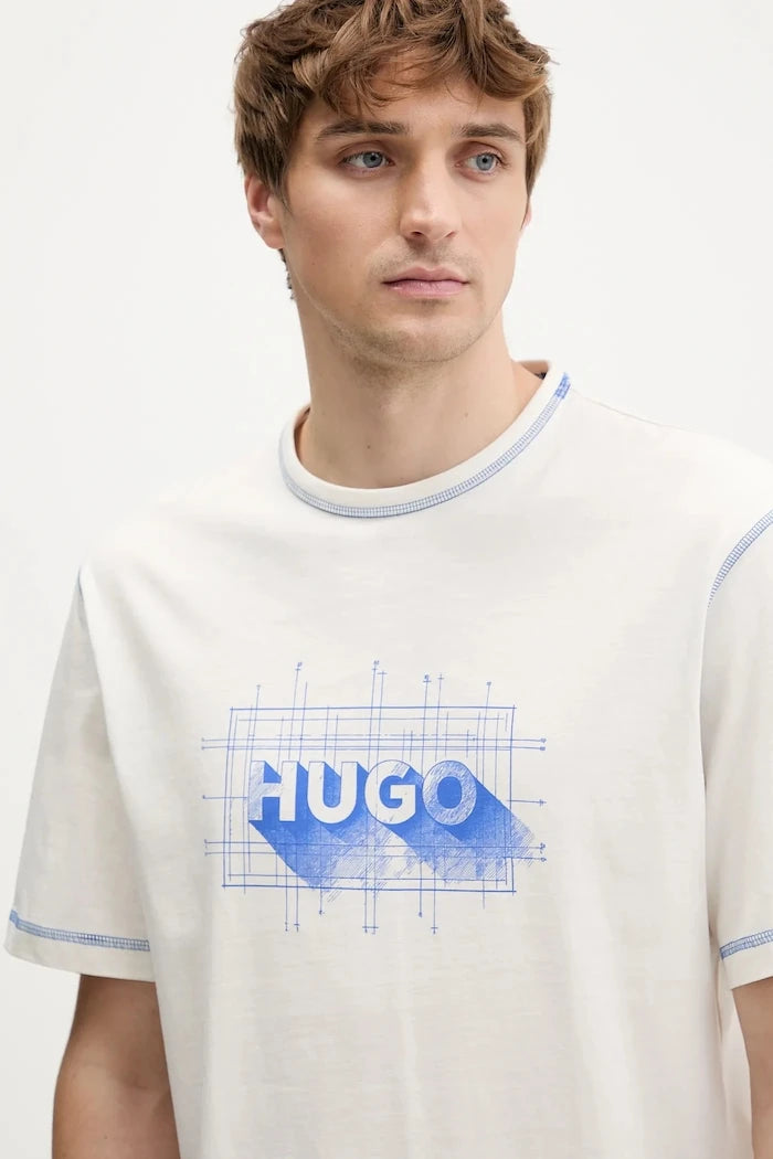 Памучна тениска Hugo Blue Nothal