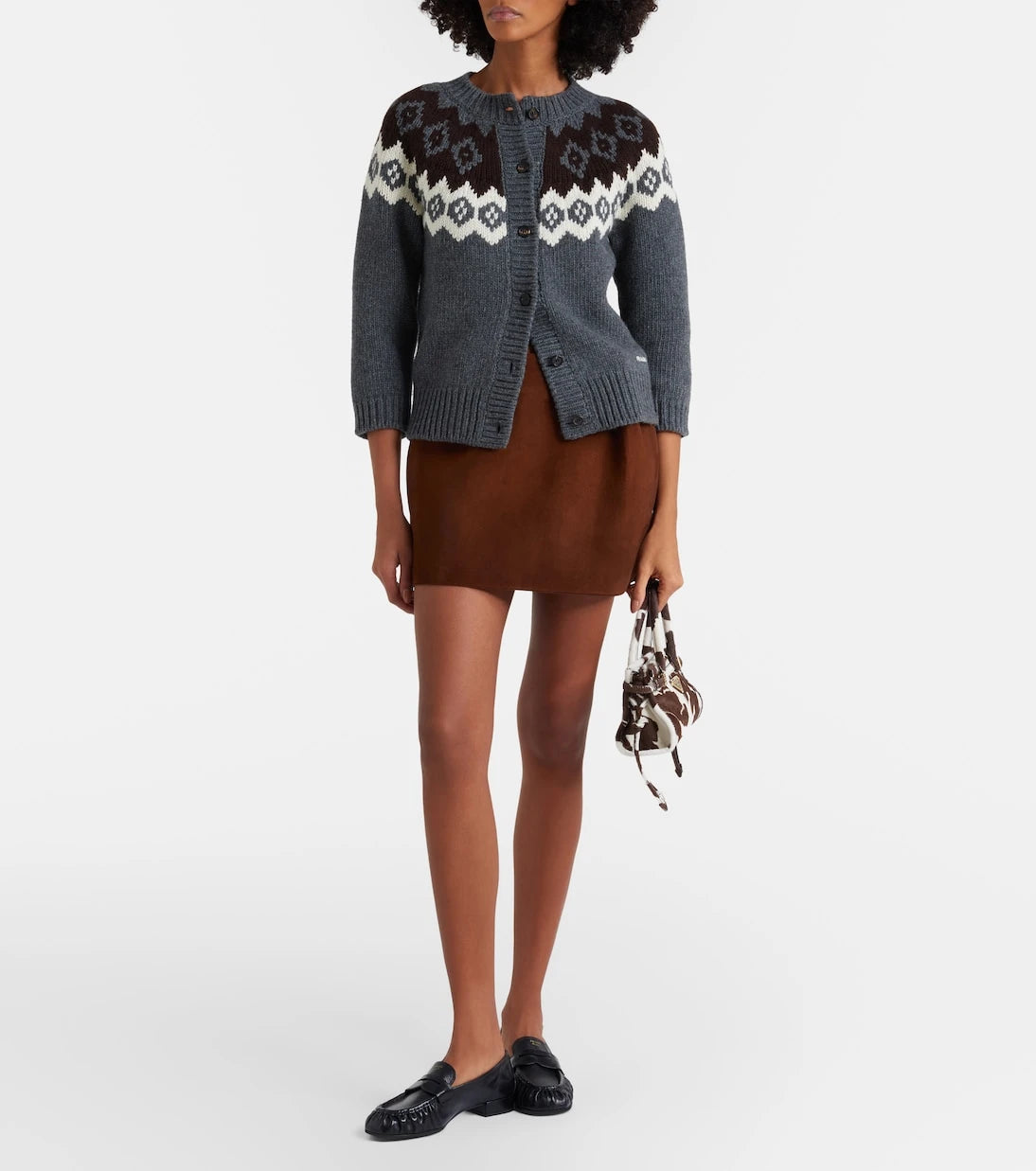 Prada - Prada Bonnie Mini calf hair top-handle bag