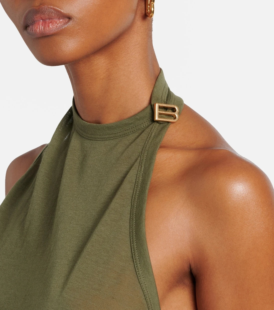 Balenciaga - Draped cotton-blend top