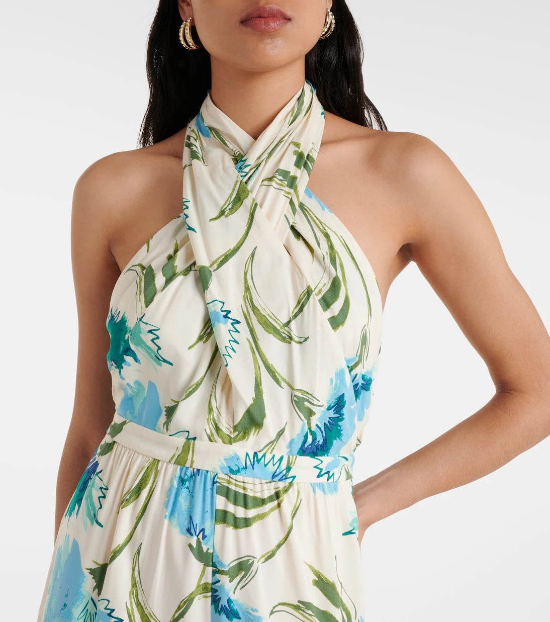 Diane von Furstenberg - Cort floral halterneck jumpsuit