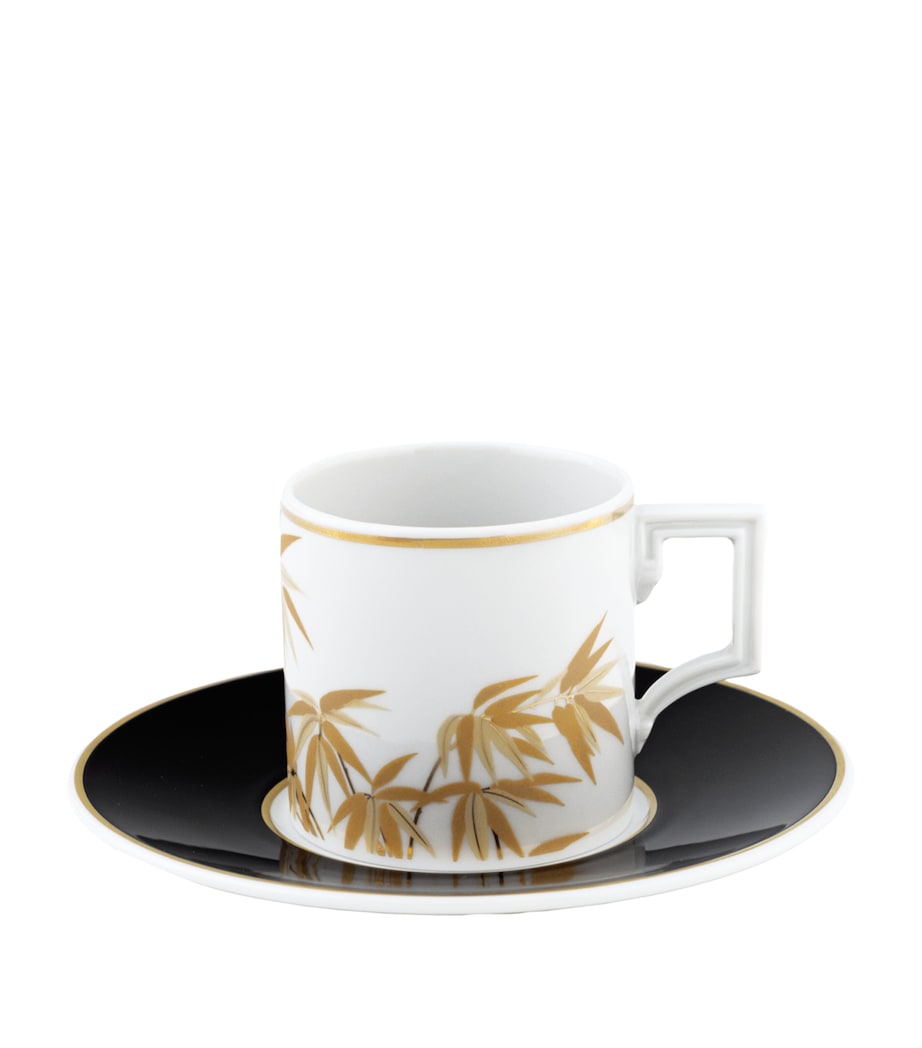 Meissen Golden Bamboo Espresso Cup and Saucer