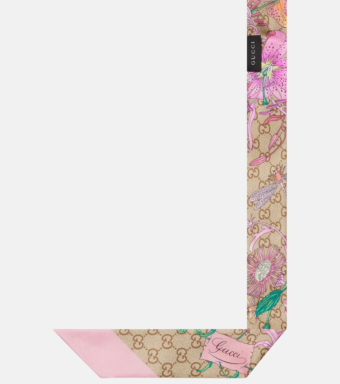 Gucci - GG floral silk twill scarf