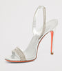 Silver Leather Justine Slingback Heels 105