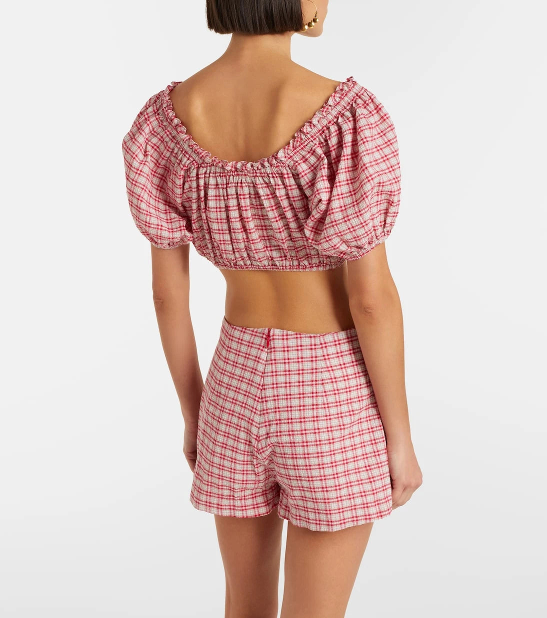 Faithfull - Lila checked cotton shorts