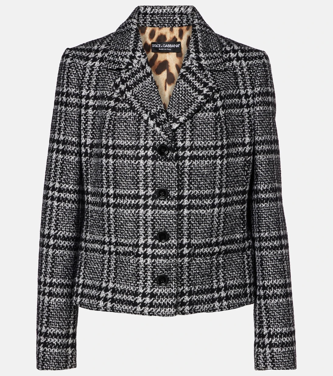 Dolce&Gabbana - Checked wool, silk, and llama-blend jacket