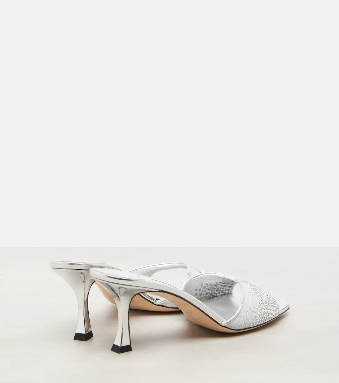 Jimmy Choo - Skye 70 embellished mesh mules