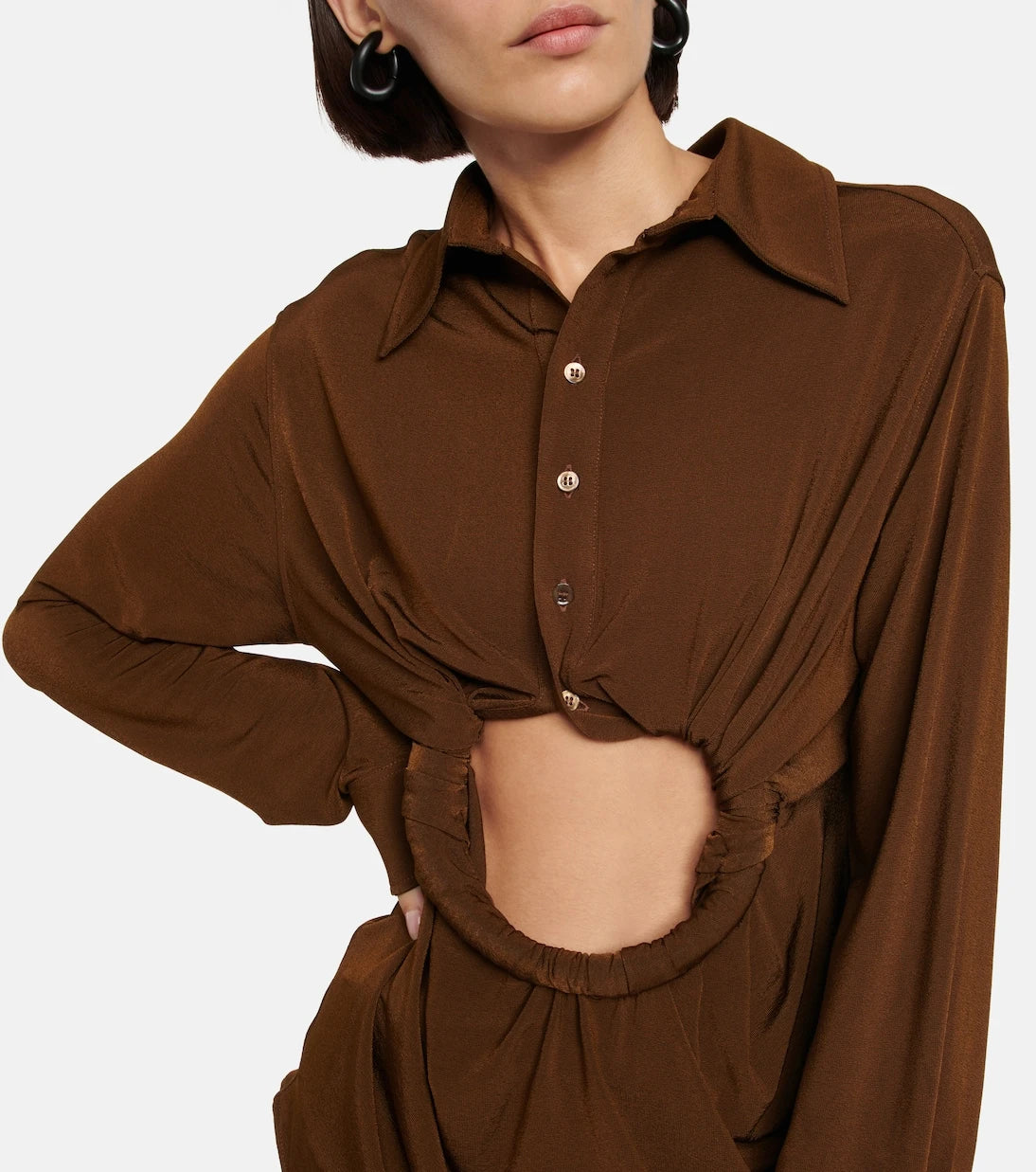 Y/Project - Cutout jersey shirt