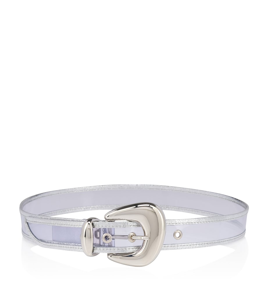 Bubble PVC Patent Leather Belt