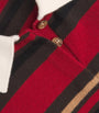 Guest In Residence Red Cashmere Cropped Rugby Shirt