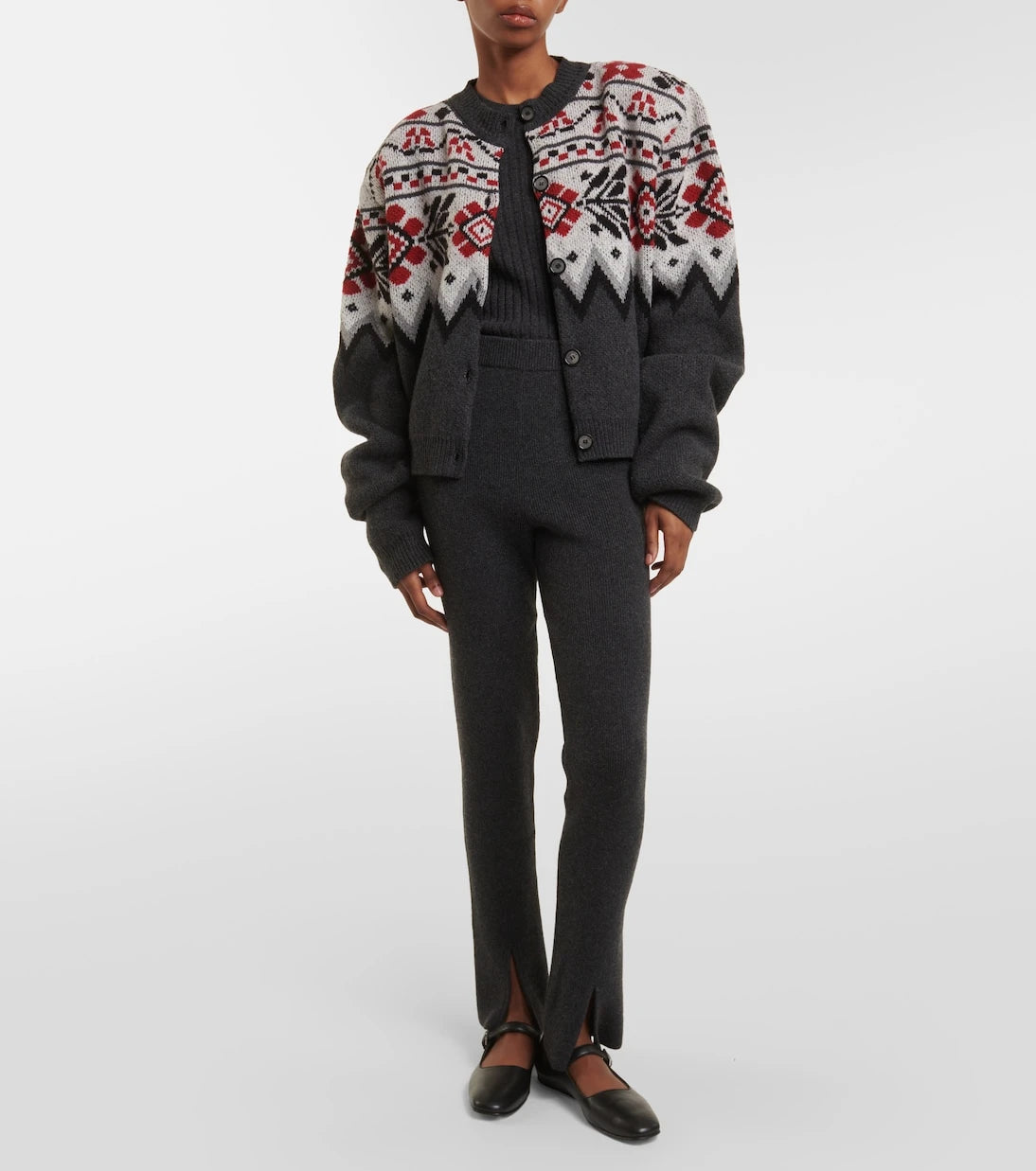 Magda Butrym - Ribbed-knit cashmere slim pants