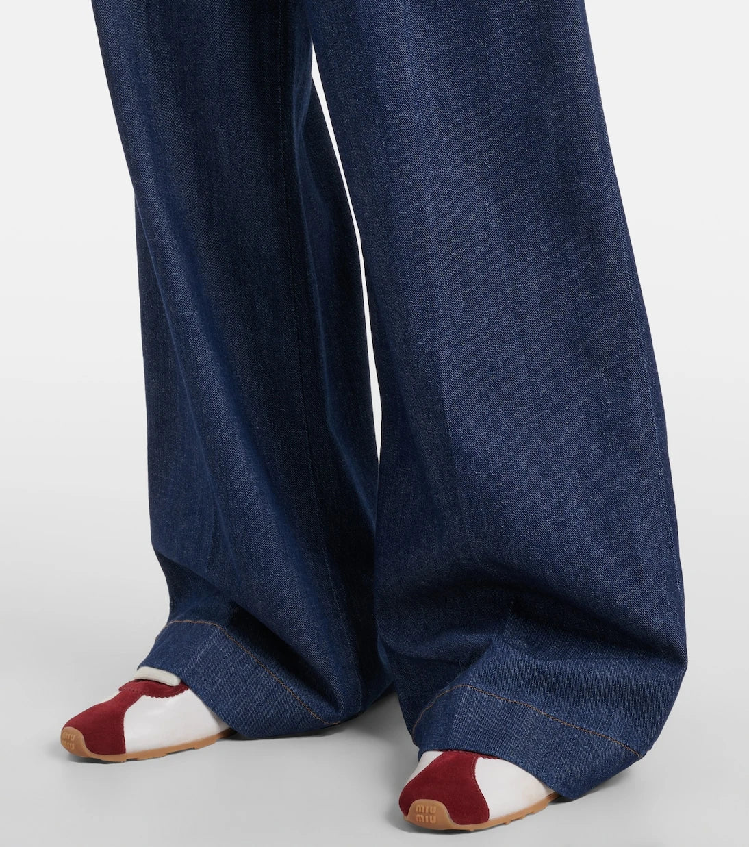 7 For All Mankind - Pleated high-rise wide-leg jeans