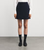 Blue Virgin Wool Mini Skirt