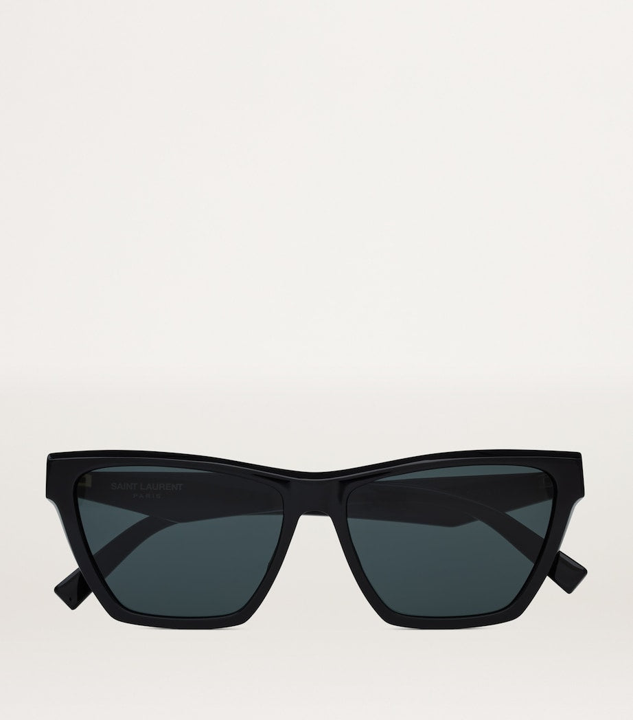 Black Rectangular Cat Eye Sunglasses