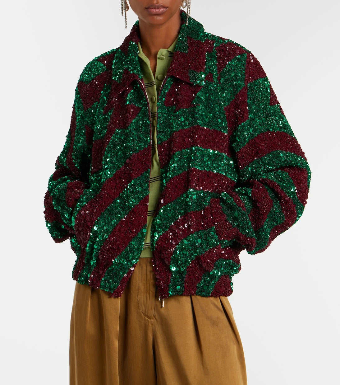 Dries Van Noten - جاكيت بلوزون بترتر